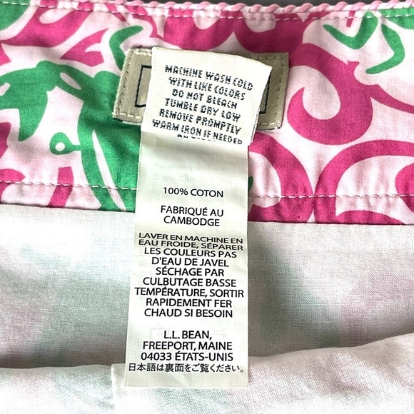 L.L Bean Womens 10 Skirt Seacoast Crab Lobster Print Pink Zip Pockets Nautical - Picture 9 of 10